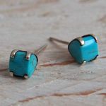 Turquoise Corazon Sterling Silver Stud Earrings