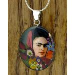 Frida Kahlo with Headscarf Silver Pendant 