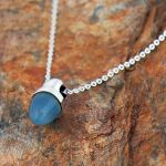 Handmade Silver Necklace with Chalcedony
