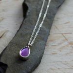 Amethyst Gotita Silver Necklace