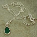 Green Onyx Gotita Sterling Silver Necklace