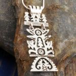 Rectangular Tree of LIfe Sterling Silver Pendant
