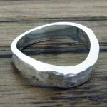 Hammered Twist Sterling Silver Ring