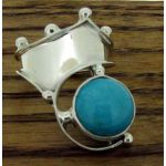 Zeppelinistic Turquoise Polished Silver Ring