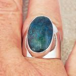 Chrysocolla Sterling Silver Chunky ring