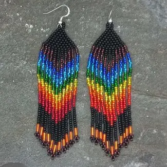 Popular Handmade Colorful Seed Bead Earrings - Guatemala