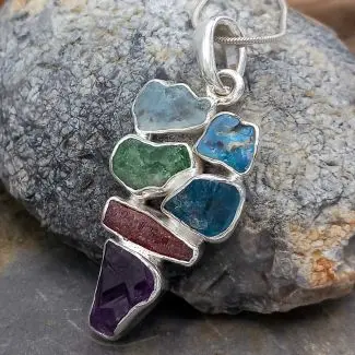 Piedras Stone Silver Pendant 6 Silver Bubble