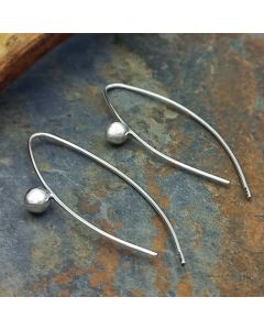 Sterling silver ball strand earrings