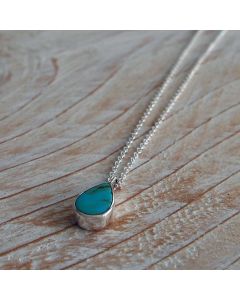 Handmade Sterling Silver Necklace with Turquoise