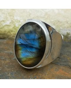 Labradorite Sterling Silver Chunky Ring