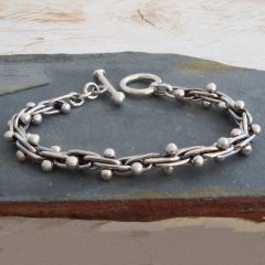 Sterling silver chunky bracelet