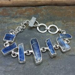 Sterling Silver Blue Kyanite Bracelet