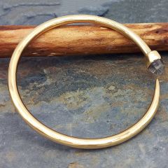 Copper Brass Tusk Quartz Bangle