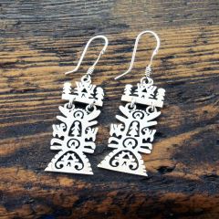 Mexican Sterlihng Silver Tree of Life Earrings