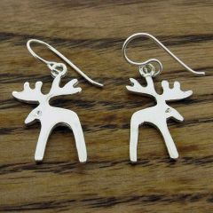 Reindeer Silver Earrings