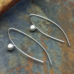 Sterling silver ball strand earrings