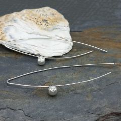 Long Ball Sterling Silver Earrings