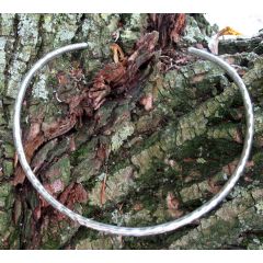 16" Hammered Sterling Silver Torque Choker