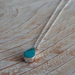 Handmade Sterling Silver Necklace with Turquoise