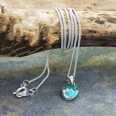 Turquoise Bronze Sterling Silver Necklace