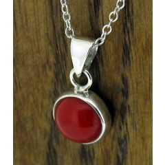 Coral Sterling Silver Pendant