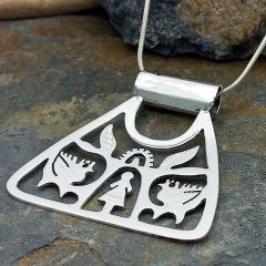Mexican Tree of Life Sterling Silver Pendant