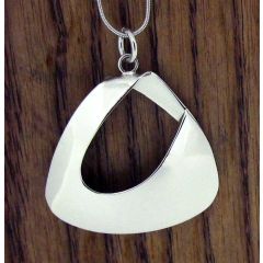 Abstract Polished Silver Pendant