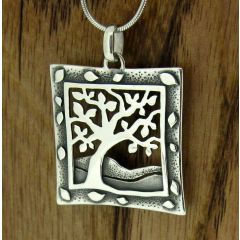 Framed Tree Silver Pendant (268)