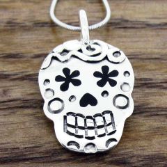 Handmade Mexican Sterling Silver Candy Skull