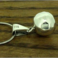 Chime Hammered Silver Ball Pendant