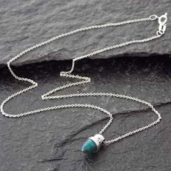 Turquoise Bronze Sterling Silver Necklace