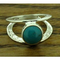 Centrical Turquoise Silver Ring