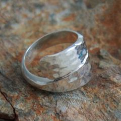 Hammered Wrap Sterling Silver Ring
