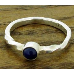 Twisted Lapis Lazuli Silver Ring