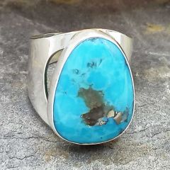 Sterling Silver Handmade Turquoise Stone Ring